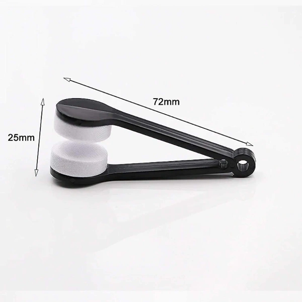 Premium Microfiber Portable Eyeglass Spectacles Sunglass Lens Cleaner Brush Clip Tool With Key Hole (Multi Colour) Pack Of 1 